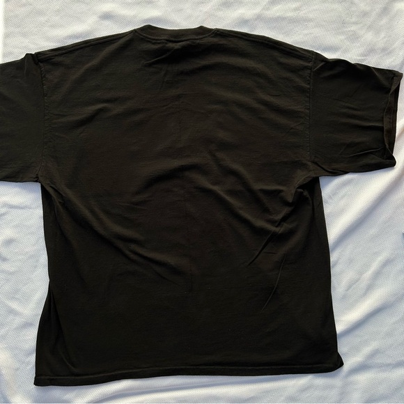 Vintage Y2K Los Angeles Angels Baseball Tshirt Mens 2X Black Flame Red Letters - Picture 3 of 9